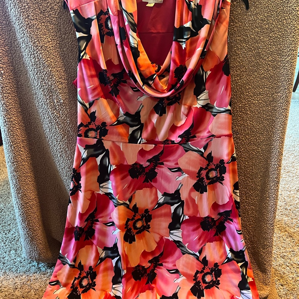 Beautiful Dress Barn floral dress. No belt.